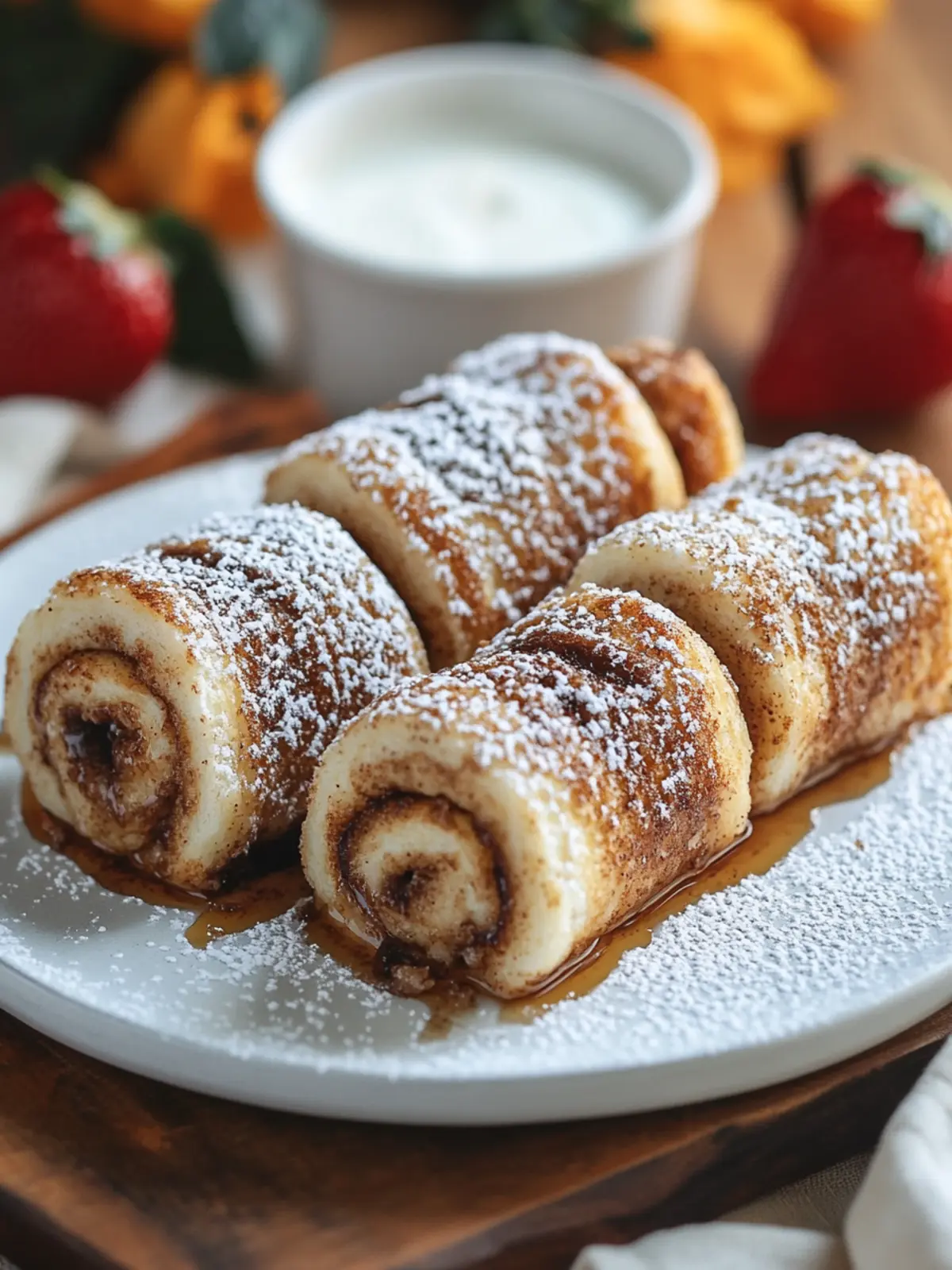 Cinnamon Roll French Toast Roll-Ups: Breakfast Bliss Awaits! 2 Cinnamon Roll French Toast Roll-Ups