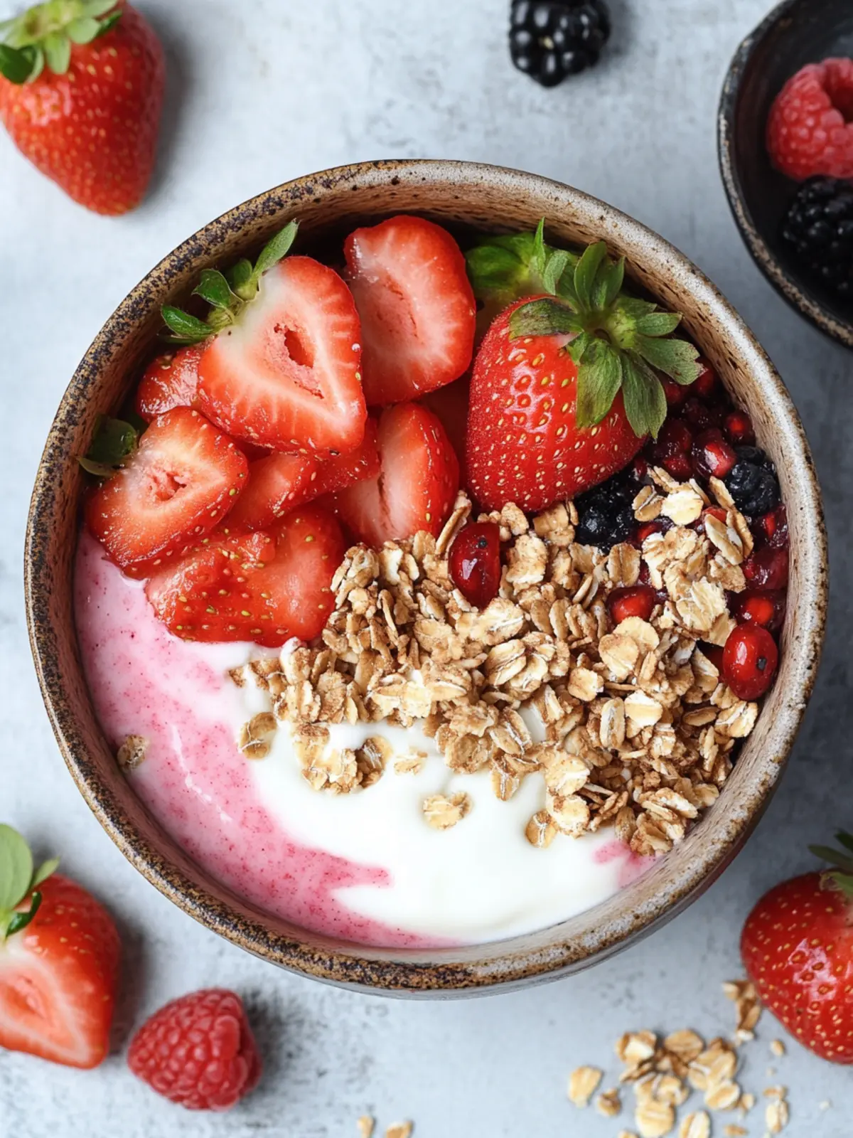 Delicious Strawberry Yogurt Bowl: A Customizable Delight! 3 Strawberry Yogurt Bowl