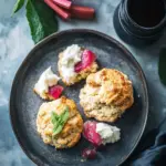 Ginger Vegan Scones with Rhubarb for a Cozy Treat 6 Ginger vegan scones with rhubar