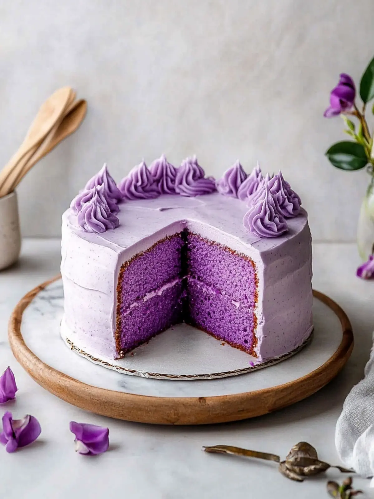 Deliciously Moist Ube Cake with Coconut Cream Goodness 3 Ube Cake