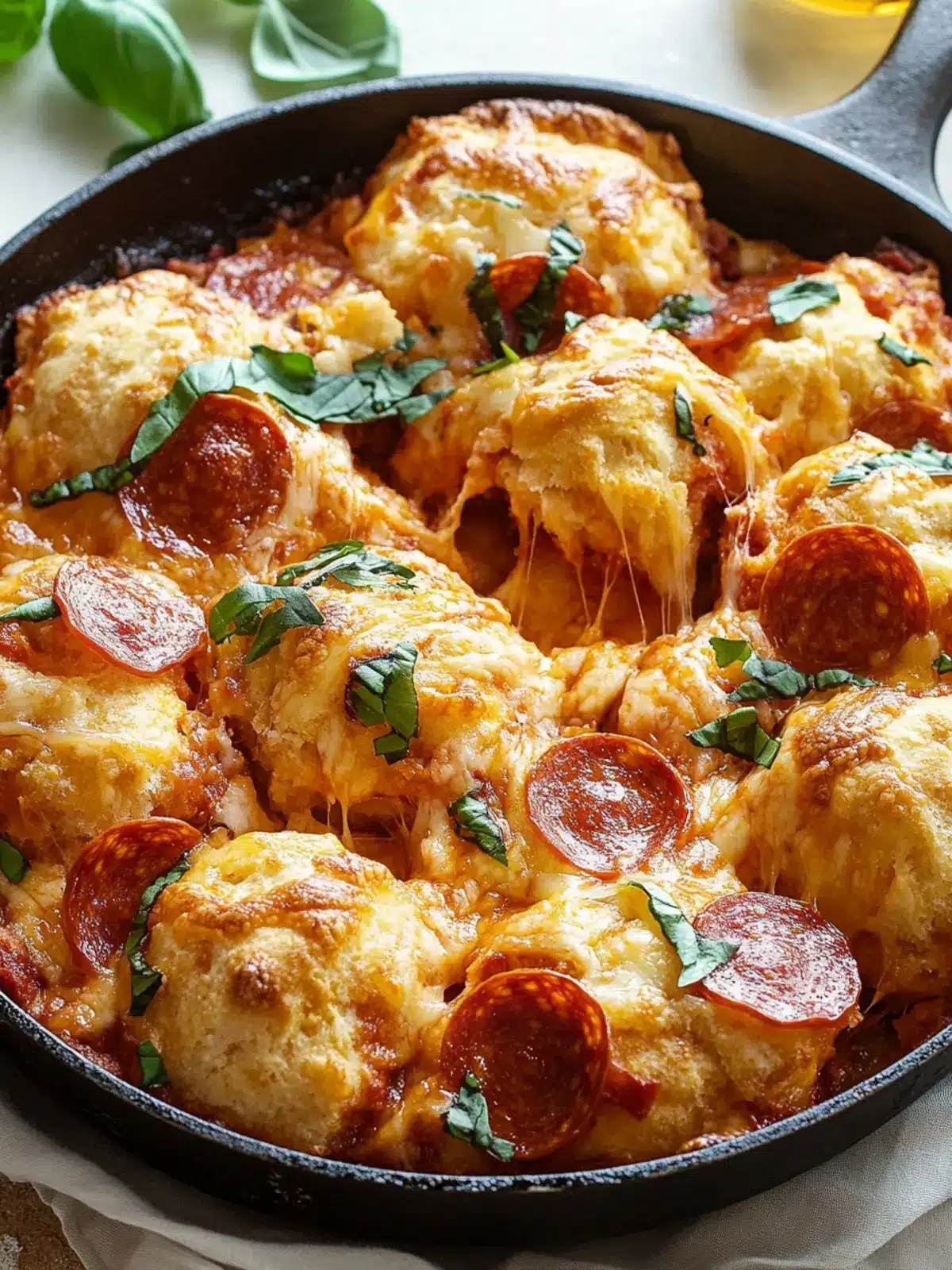 Savory Pepperoni Pizza Biscuit Skillet in Just One Pan 2 Pepperoni Pizza Biscuit Skillet