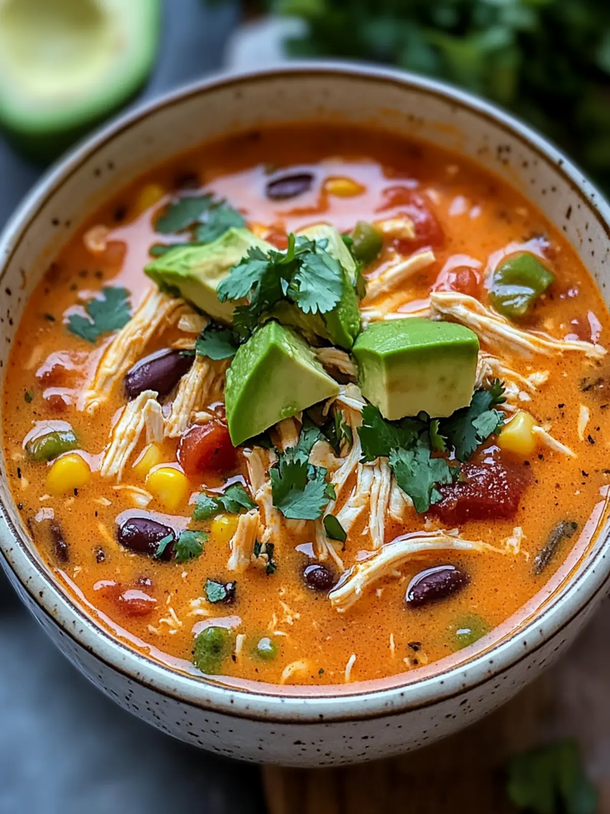 Creamy Chicken Enchilada Soup That's Totally Customizable 4 Chicken Enchilada Soup