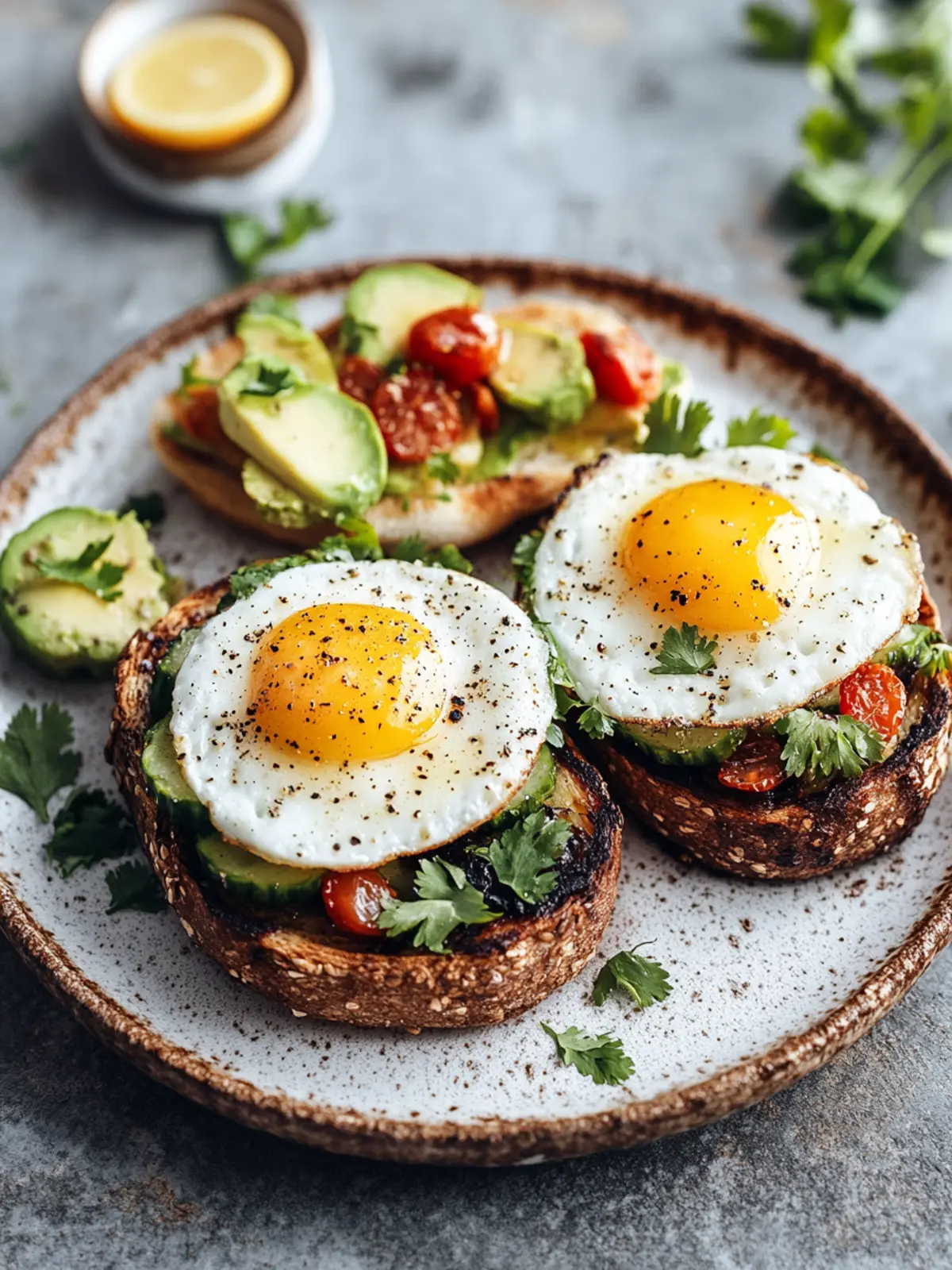 Delicious Vegetarian Breakfast: Avocado & Egg Stuffed Mushrooms 4 Vegetarian Breakfast