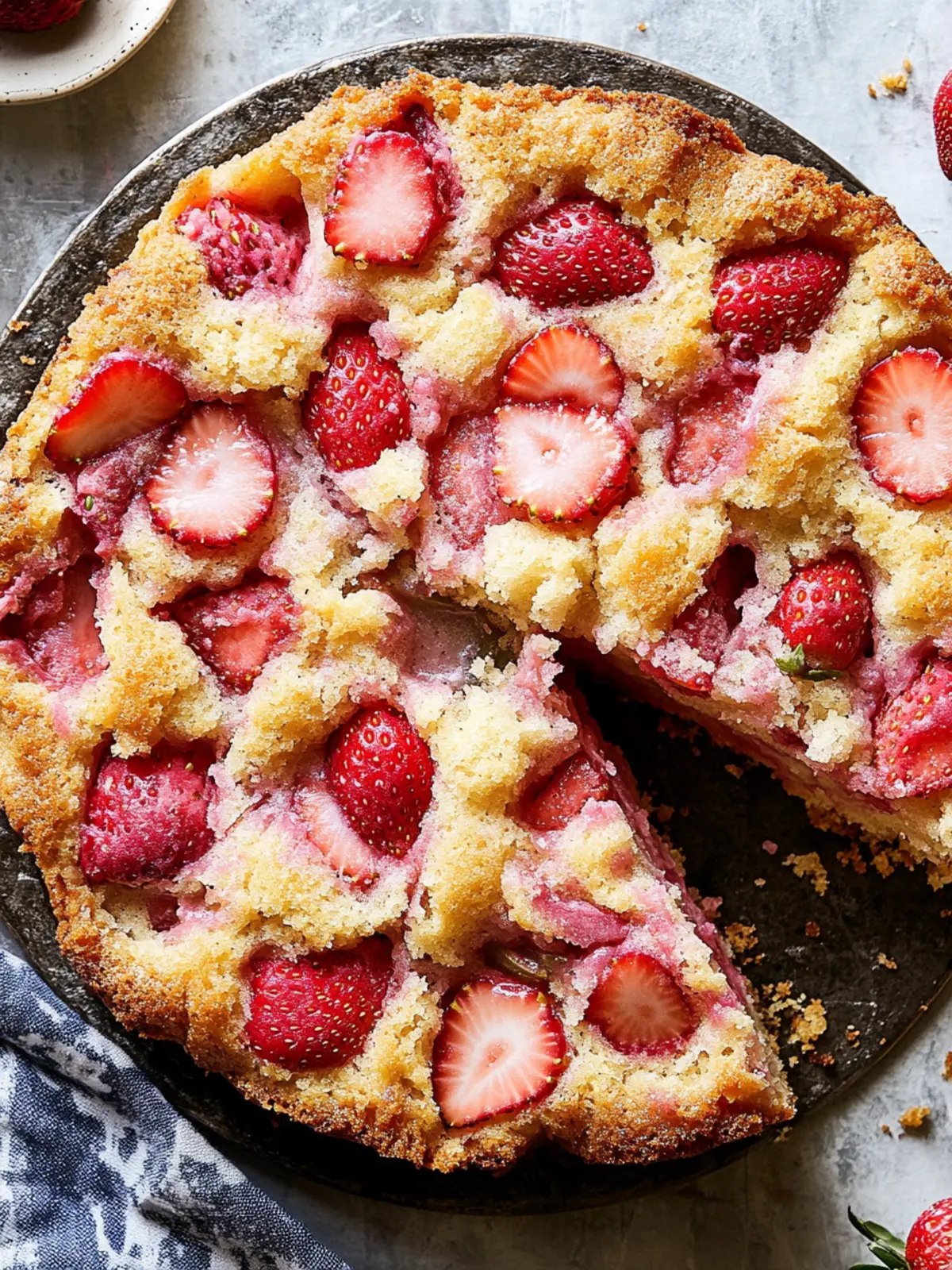 Irresistible Strawberry-Rhubarb Breakfast Cake to Brighten Mornings 4 Strawberry-Rhubarb Breakfast Cake