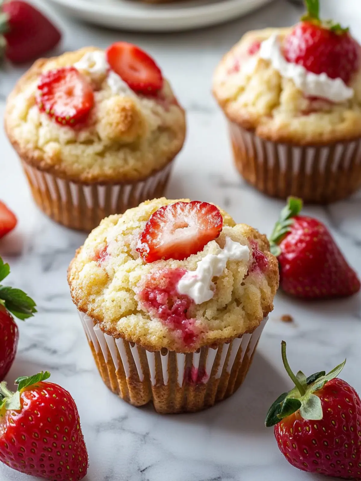 Strawberry Cream Cheese Muffins: Sweet, Creamy Bliss Awaits 2 Strawberry Cream Cheese Muffins: A Perfect Blend of Sweet and Creamy