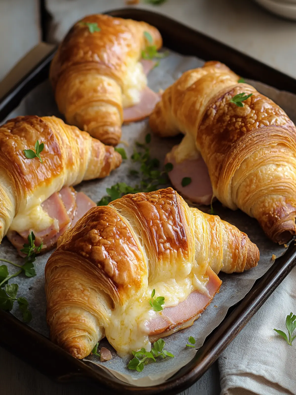 Baked Ham and Cheese Croissants for Quick Savory Bliss 5 Baked Ham and Cheese Croissants