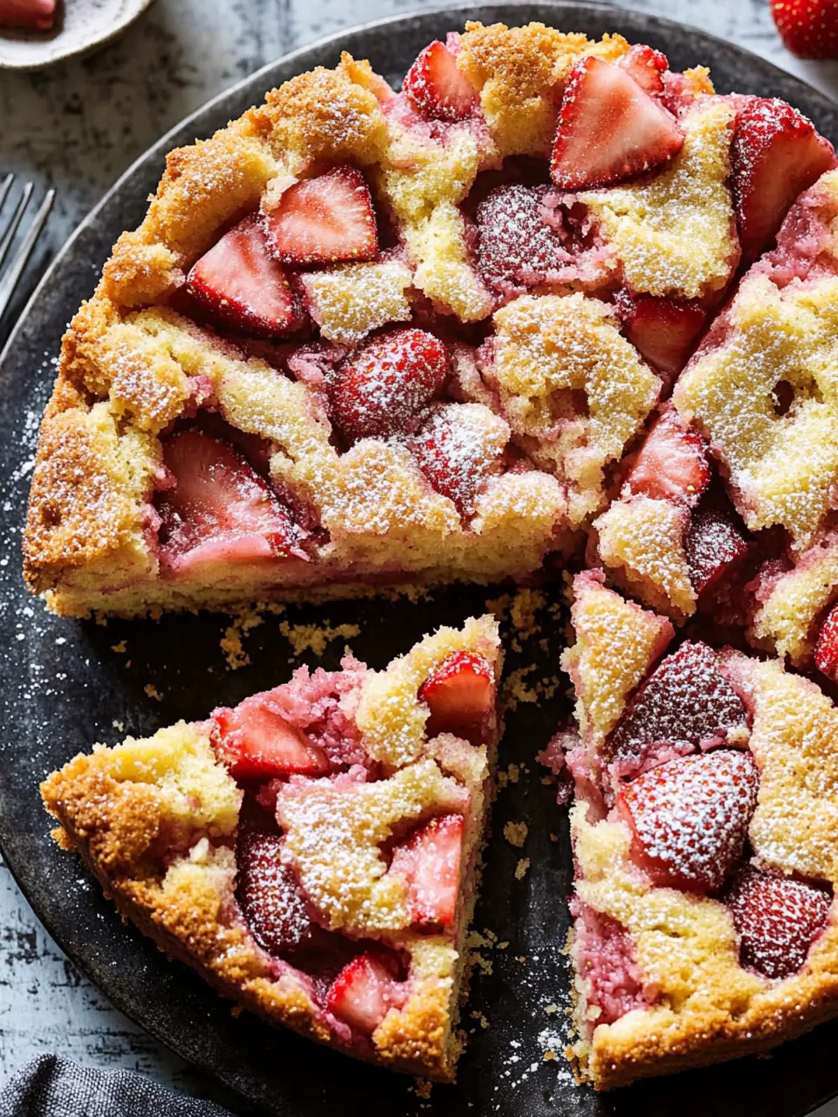 Irresistible Strawberry-Rhubarb Breakfast Cake to Brighten Mornings 2 Strawberry-Rhubarb Breakfast Cake