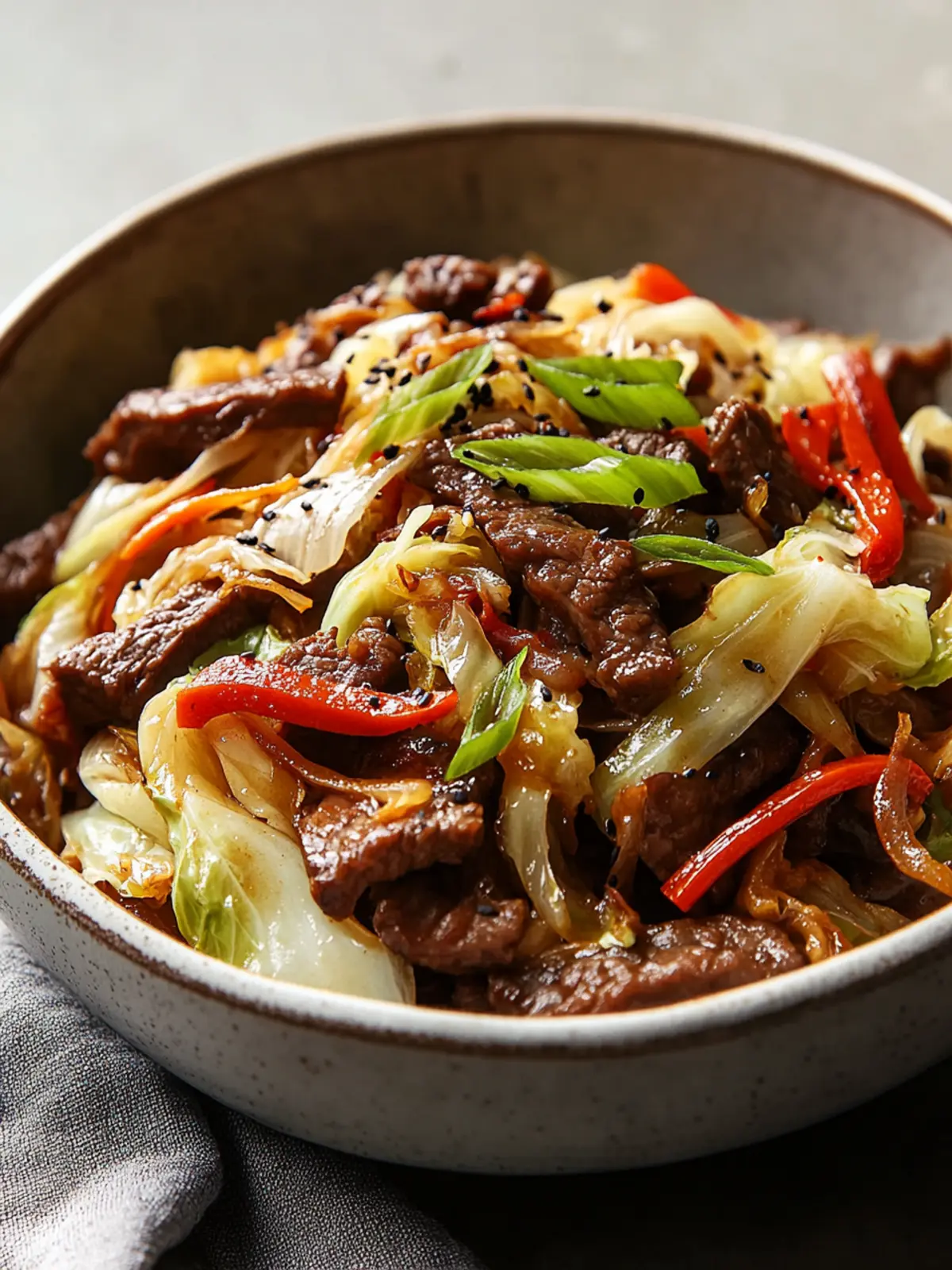 Savory Black Pepper Beef and Cabbage Stir-Fry in 25 Minutes 4 Black Pepper Beef and Cabbage Stir-Fry
