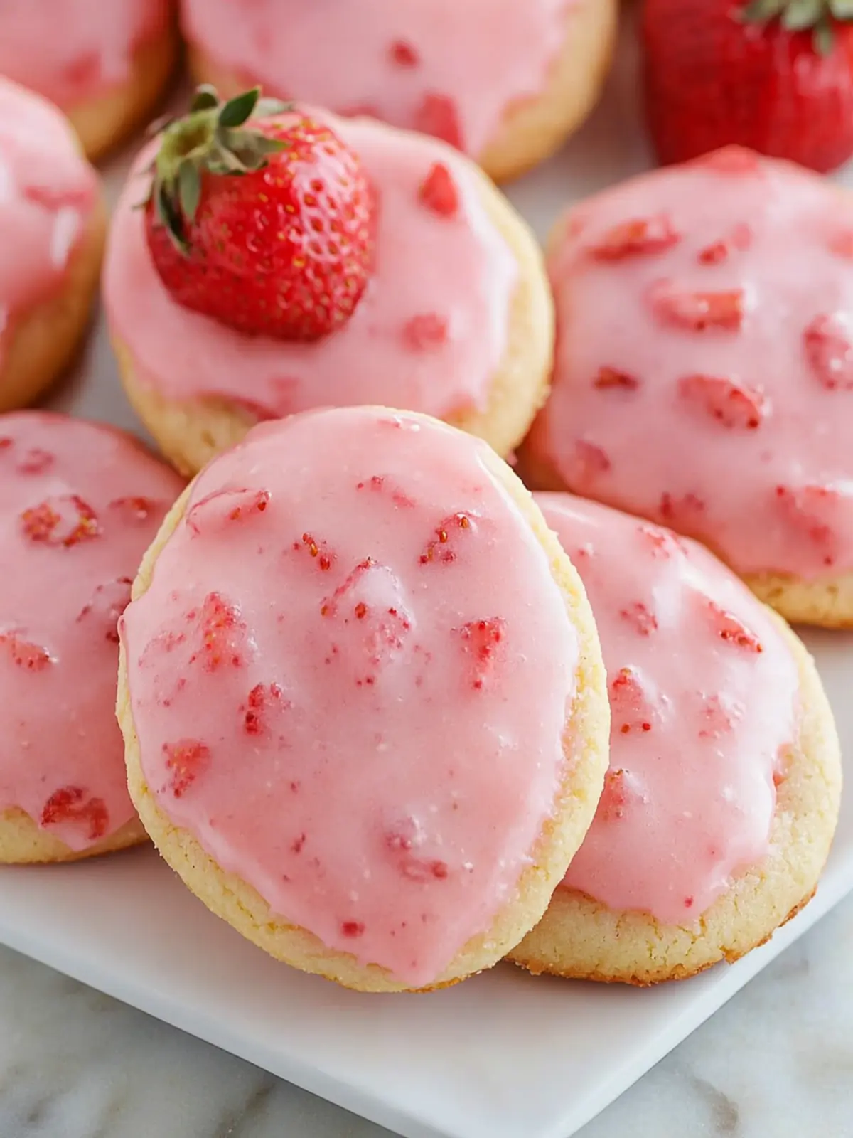 Delicious Strawberry Cookies Recipe with Sweet Strawberry Glaze 3 Strawberry Cookies Recipe with Strawberry Glaze