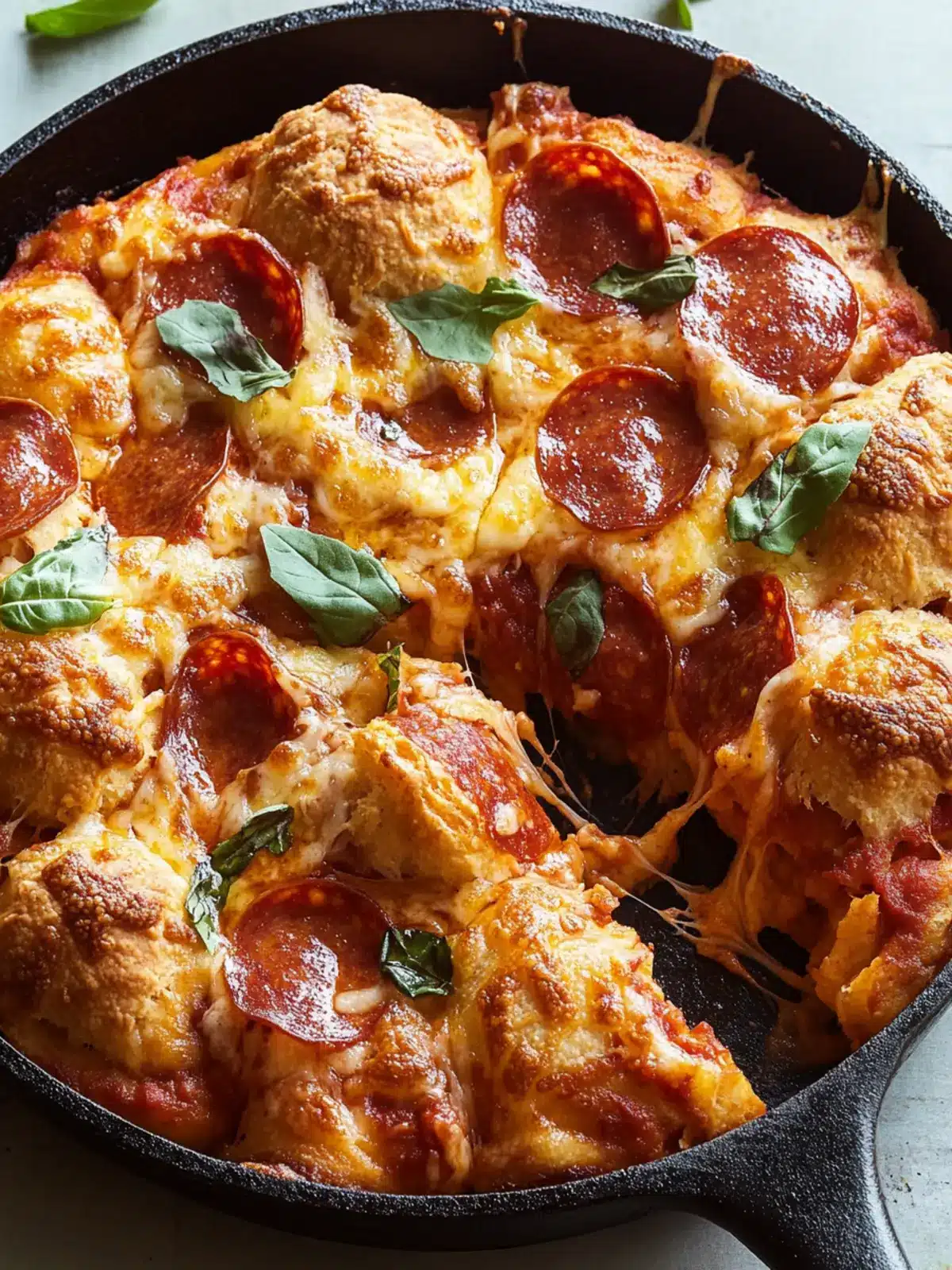 Savory Pepperoni Pizza Biscuit Skillet in Just One Pan 3 Pepperoni Pizza Biscuit Skillet
