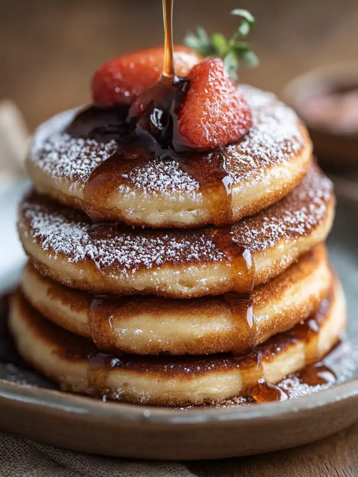 Fluffy Spanish Churro Pancakes With Decadent Chocolate Sauce 2 Spanish Churro Pancakes