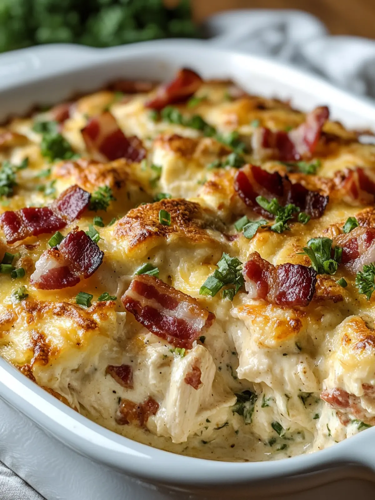 Keto Low Carb Chicken Bacon Ranch Casserole for Cozy Nights 3 Keto Low Carb Chicken Bacon Ranch Casserole