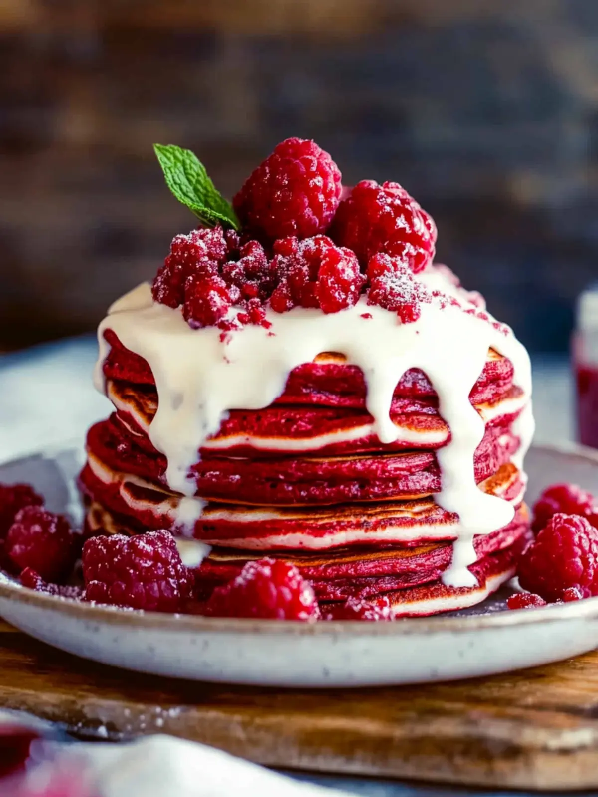 Irresistible Red Velvet Pancakes Recipe with Creamy Icing 4 Red Velvet Pancakes Recipe