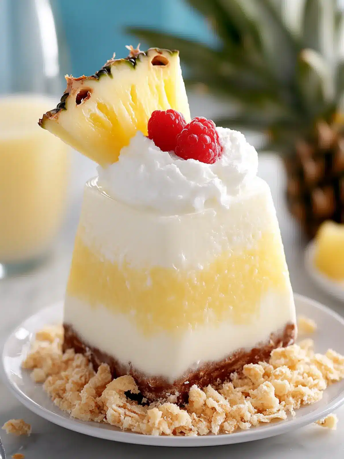 No-Bake Pina Colada Lush: A Tropical Dream Dessert 4 Pina Colada Lush