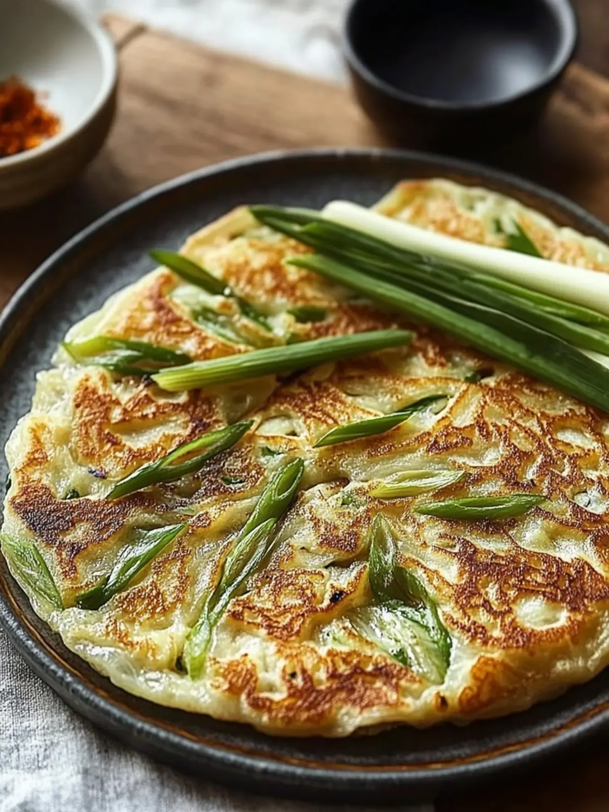 Crispy Korean Spring Onion Pancake: A Easy Vegan Delight 3 Crispy Korean Spring Onion Pancake