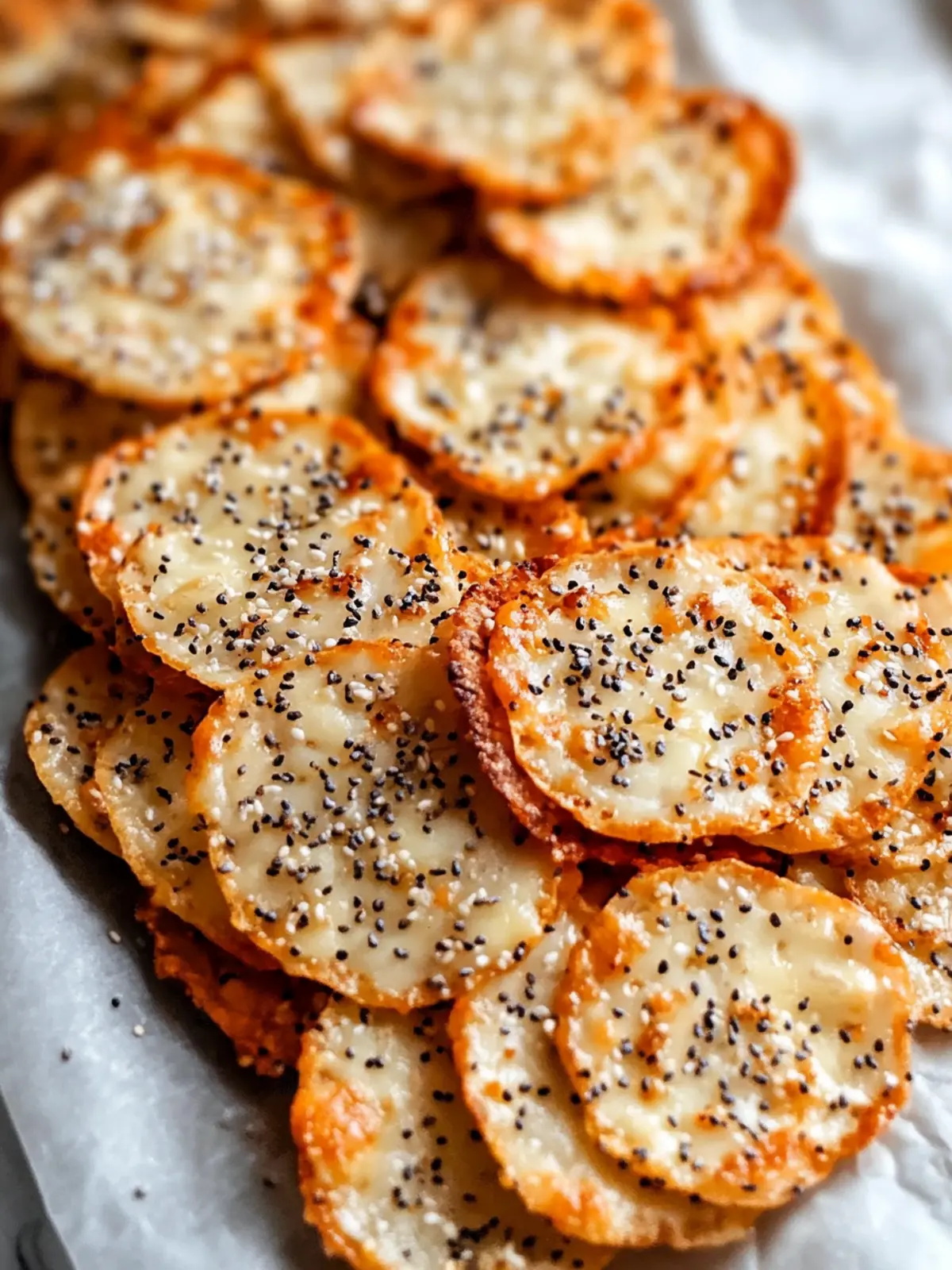 Keto Everything Bagel Cheese Chips: Crunchy Guilt-Free Treats 2 Keto Everything Bagel Cheese Chips