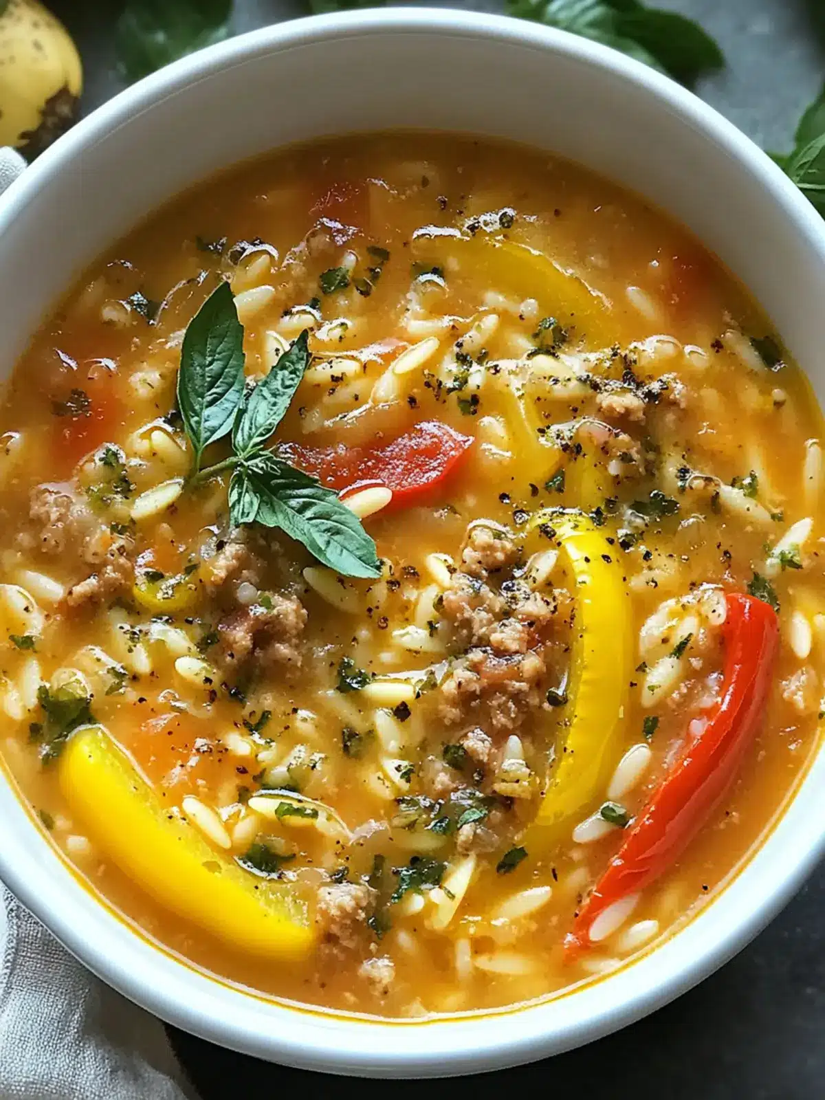 Cozy Orzo Stuffed Banana Peppers Soup for Chill Evenings 5 Orzo Stuffed Banana Peppers Soup