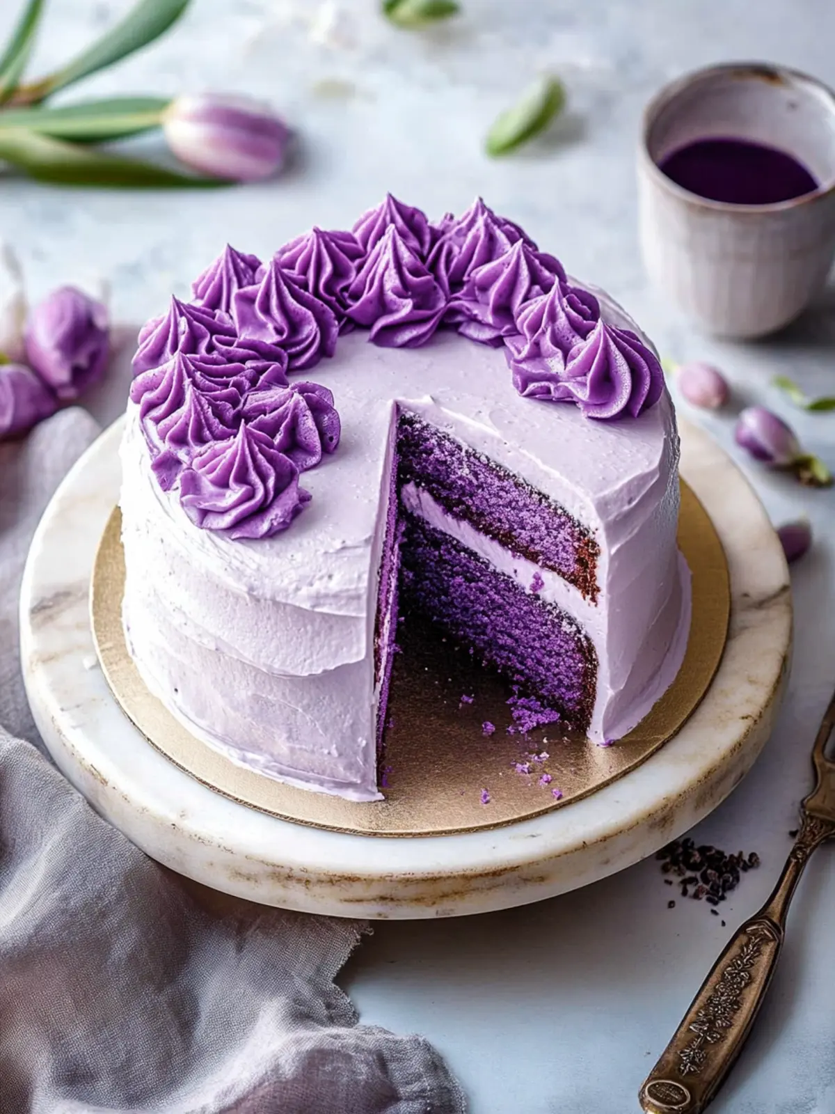 Deliciously Moist Ube Cake with Coconut Cream Goodness 4 Ube Cake