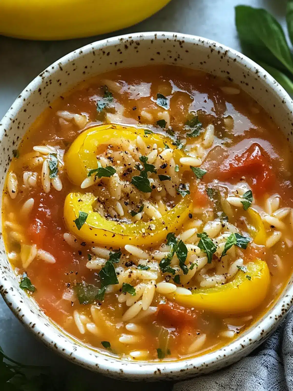 Cozy Orzo Stuffed Banana Peppers Soup for Chill Evenings 2 Orzo Stuffed Banana Peppers Soup