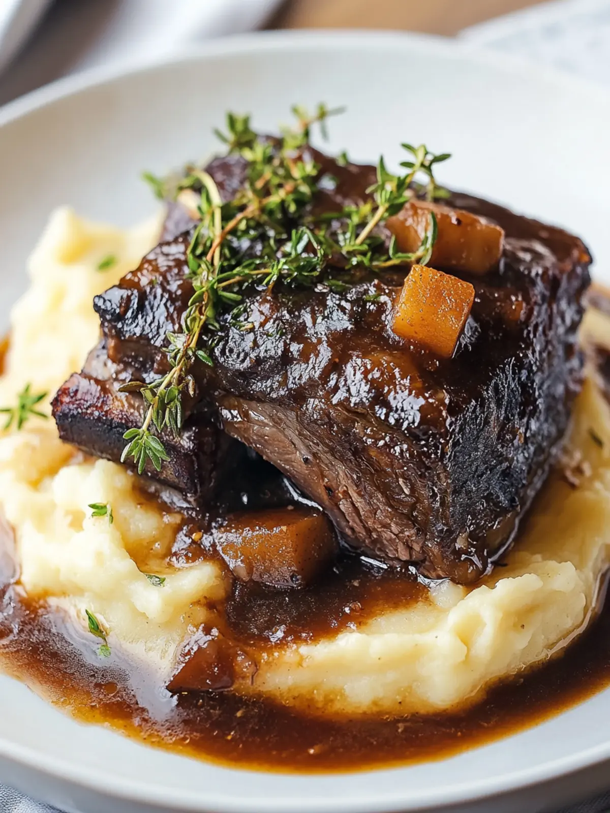 Savory Braised Short Ribs with Creamy Mashed Potatoes Delight 4 Braised Short Ribs with Mashed Potatoes