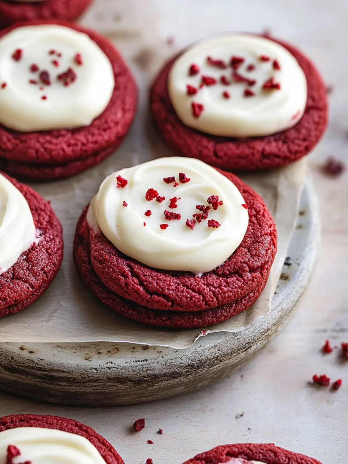 Irresistible Red Velvet Cookies with Cream Cheese Frosting Recipe 5 Red Velvet Cookies with Cream Cheese Frosting