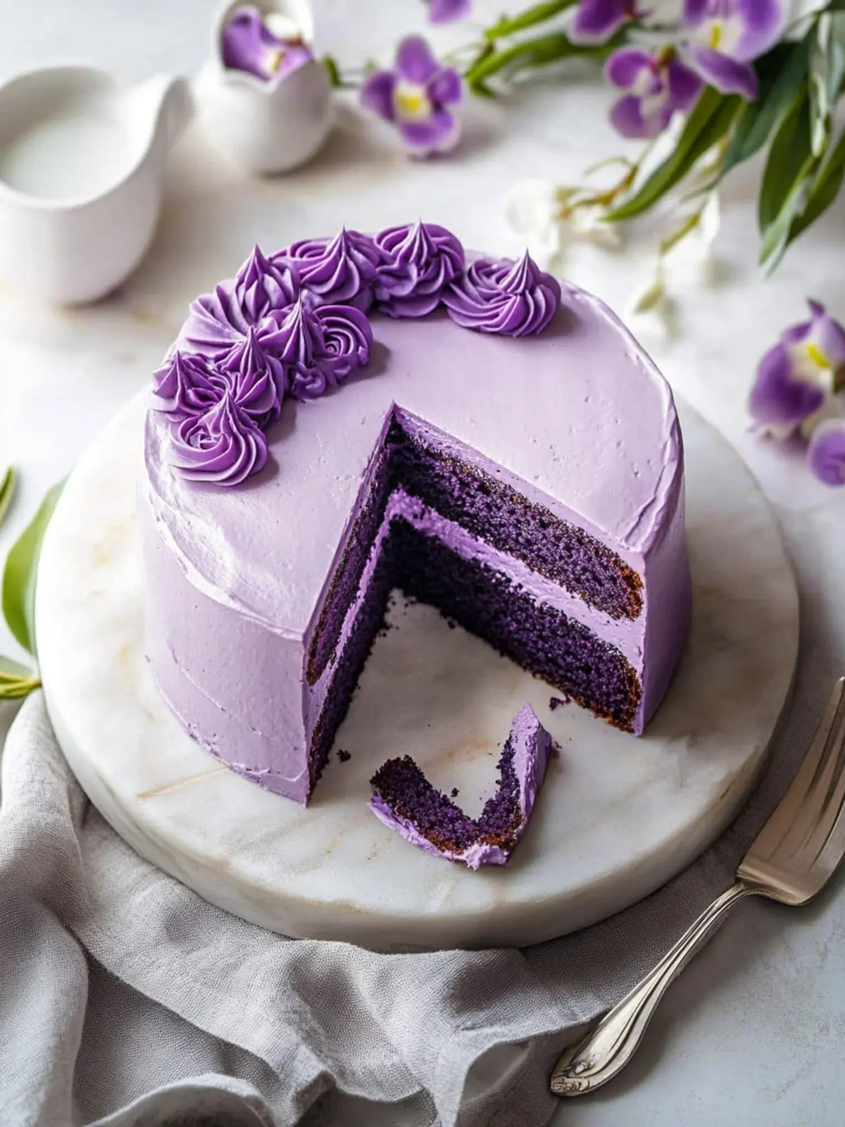 Deliciously Moist Ube Cake with Coconut Cream Goodness 5 Ube Cake