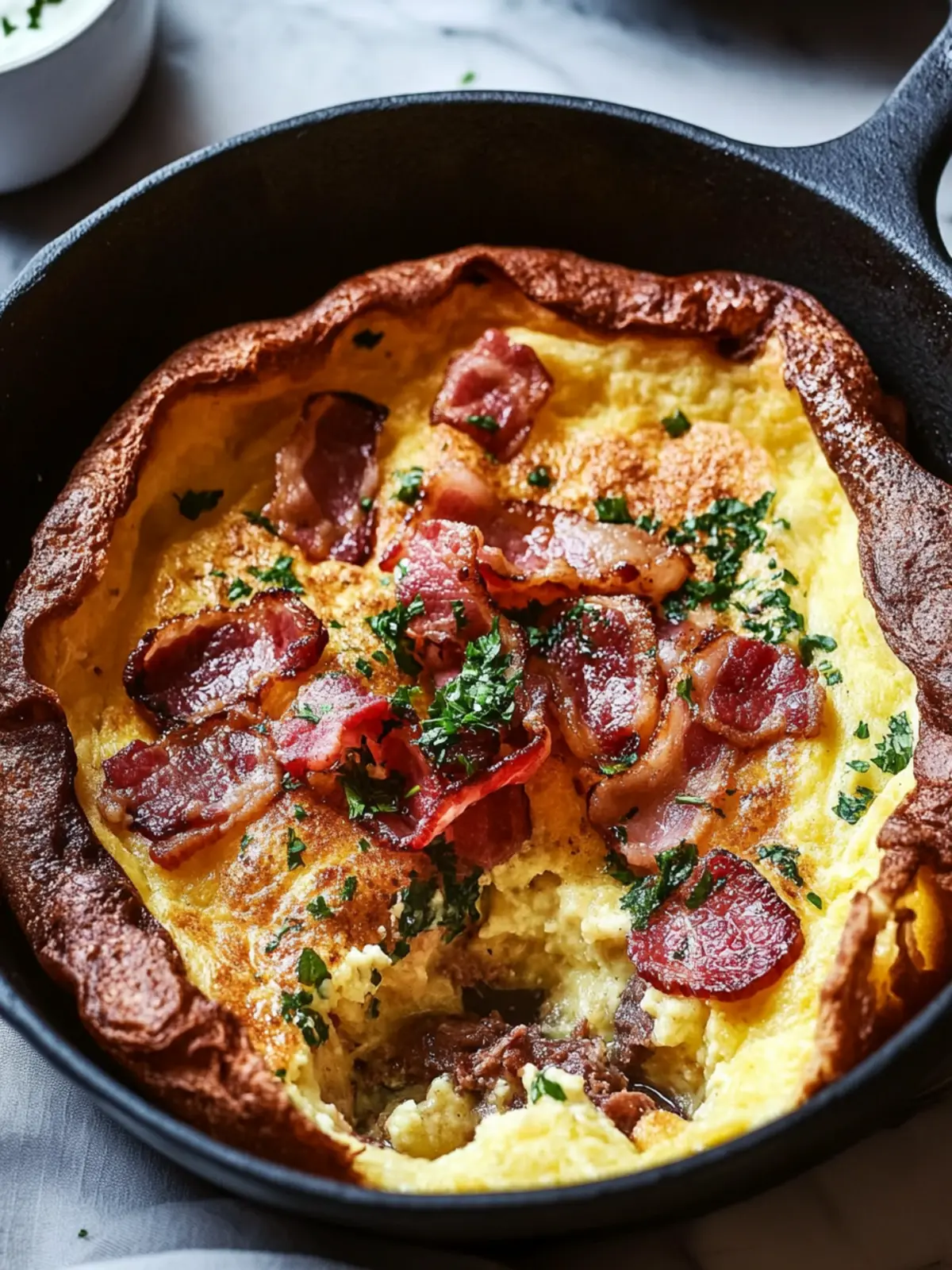 Savory Cheddar Beef Bacon Dutch Baby for Cozy Mornings 3 Cheddar Beef Bacon Dutch Baby