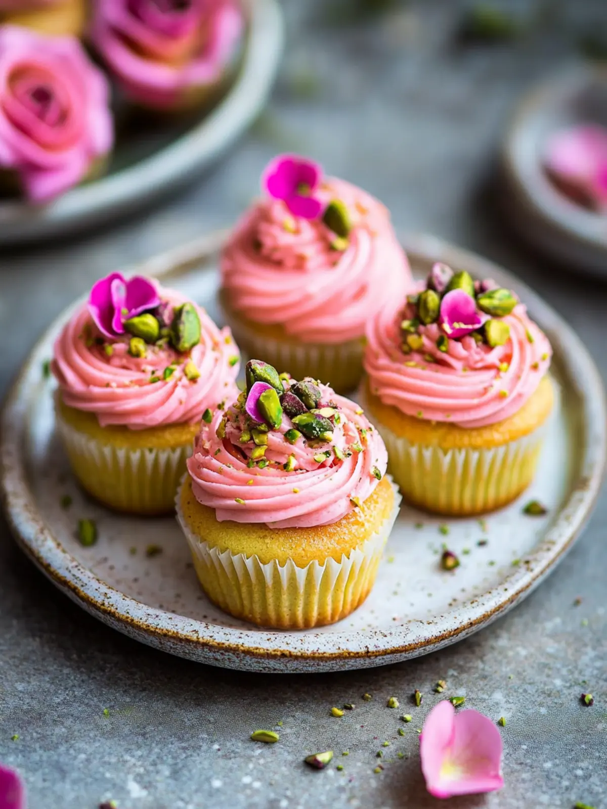 Delightful Vegan Mini Rose Pistachio Cupcakes That Impress 5 Vegan Mini Rose Pistachio Cupcakes