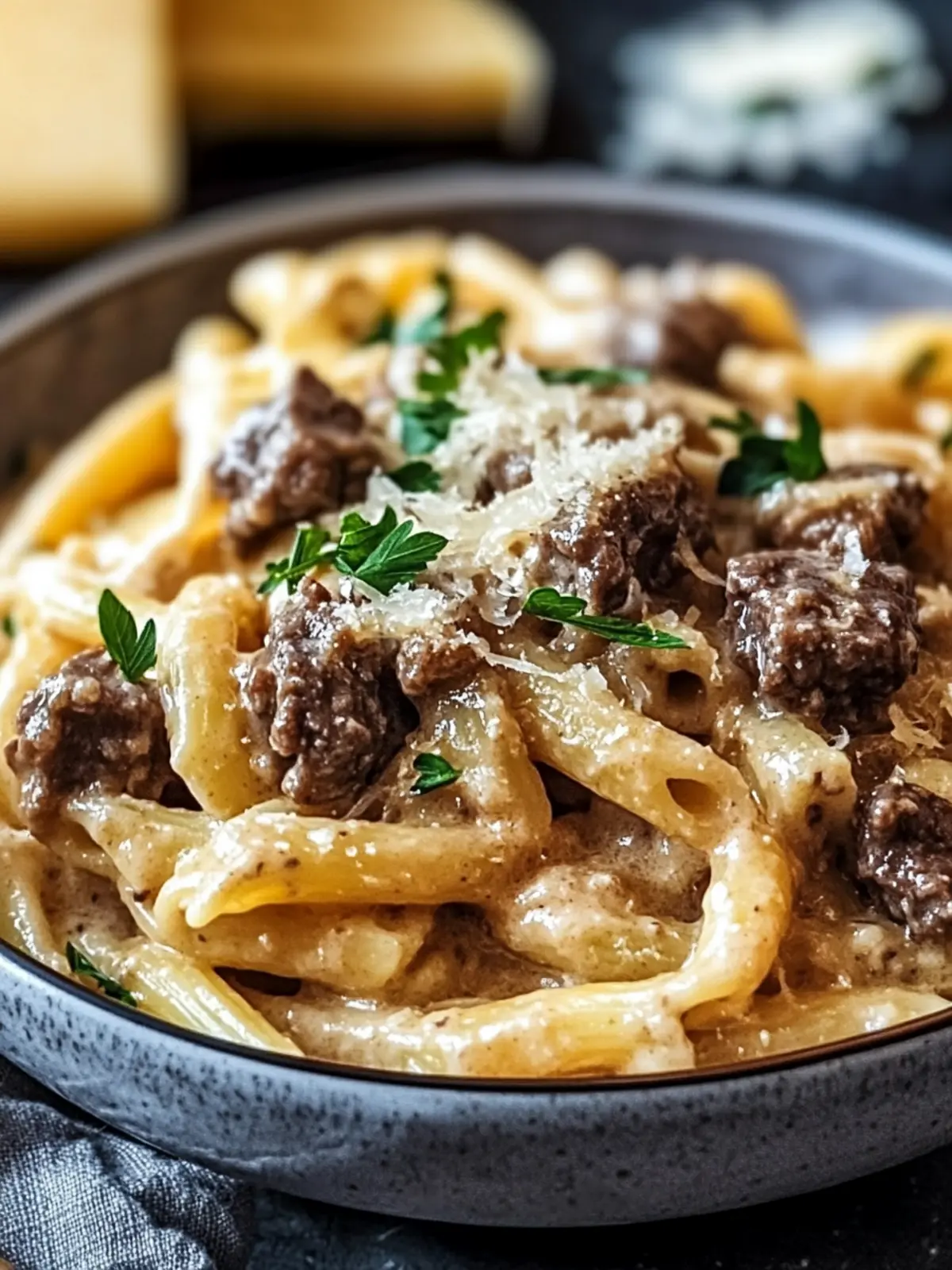 Amazing Creamy Garlic Beef Pasta for Your Best Weeknight Dinner 2 Amazing Creamy Garlic Beef Pasta