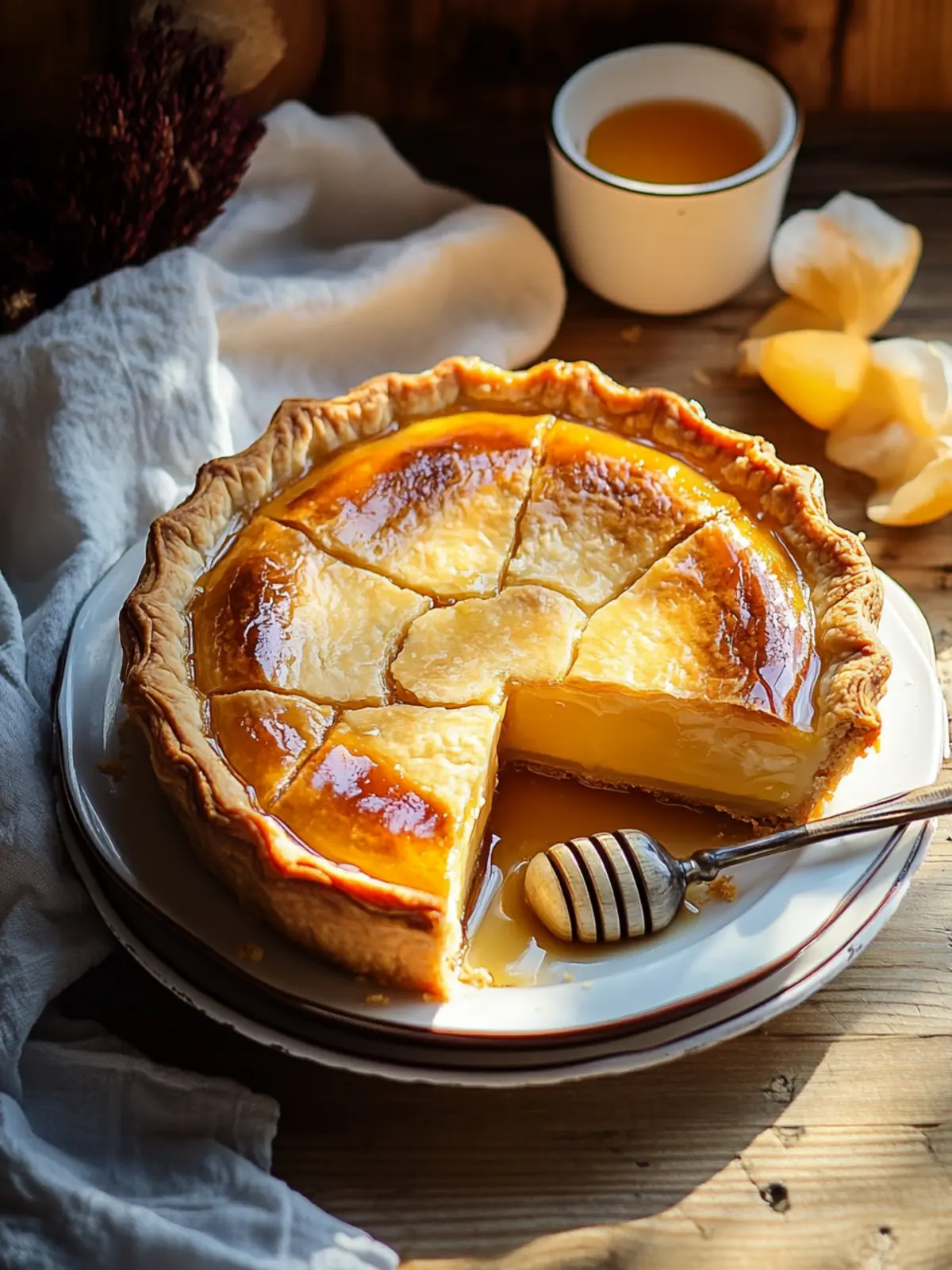 Golden Greek Honey Pie (Melopita) – Sweeten Your Day at Home 3 Golden Greek Honey Pie (Melopita)