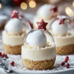 Snow Globe Cheesecake Bites with Cookie Crust for Holiday Magic 3 Snow Globe Cheesecake Bites with Cookie Crust