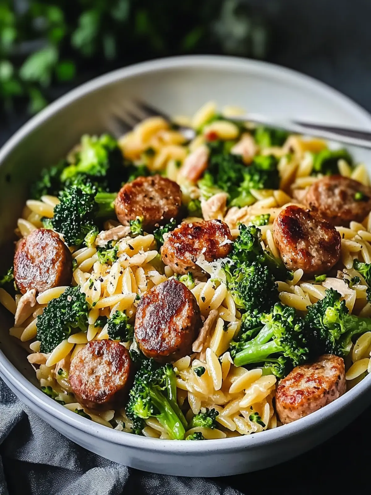 Savory Easy Chicken Sausage Broccoli Orzo in Just 30 Minutes 4 Easy Chicken Sausage Broccoli Orzo