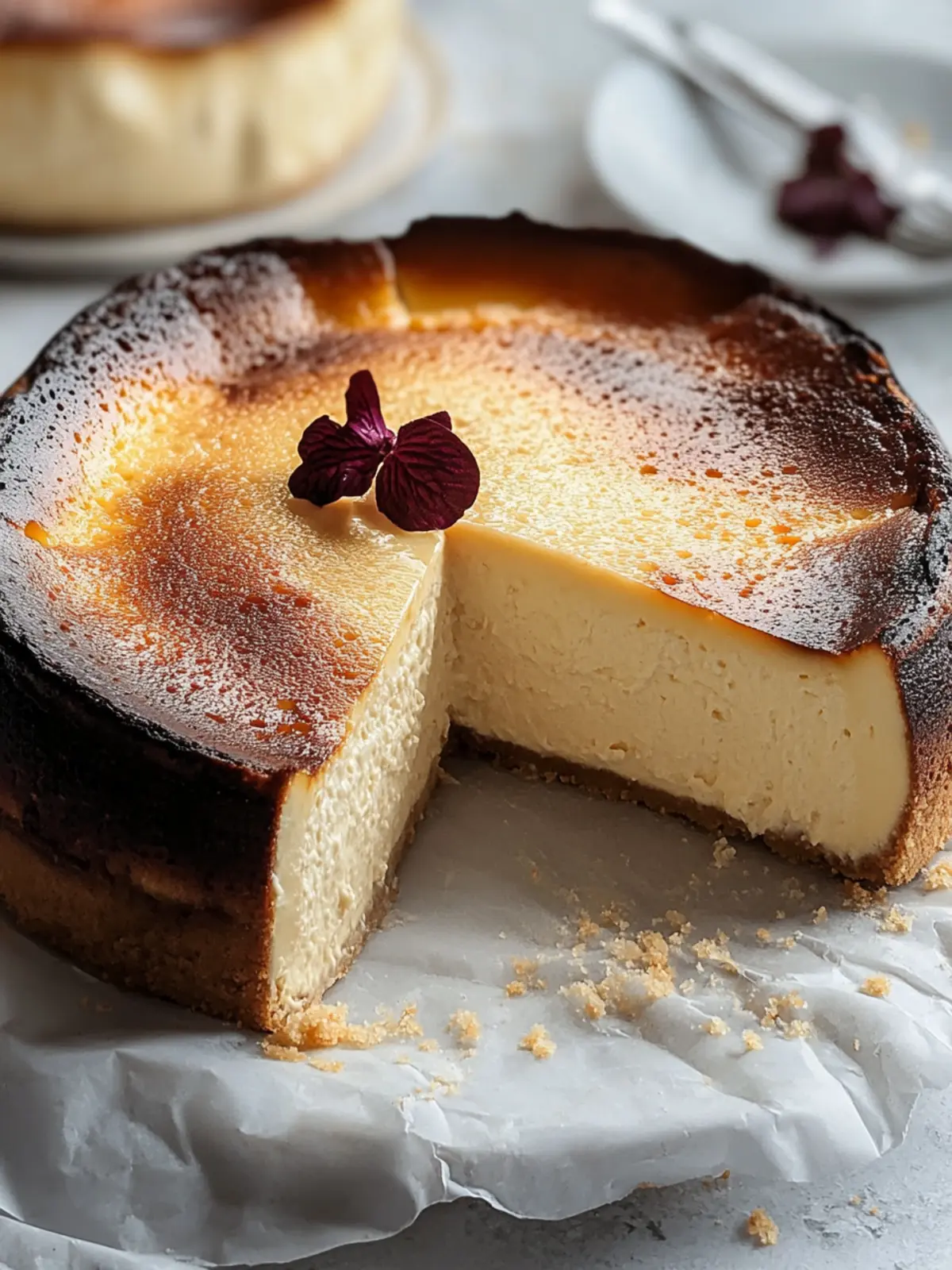 Easy Burnt Basque Cheesecake for Irresistible Indulgence 2 Burnt Basque Cheesecake