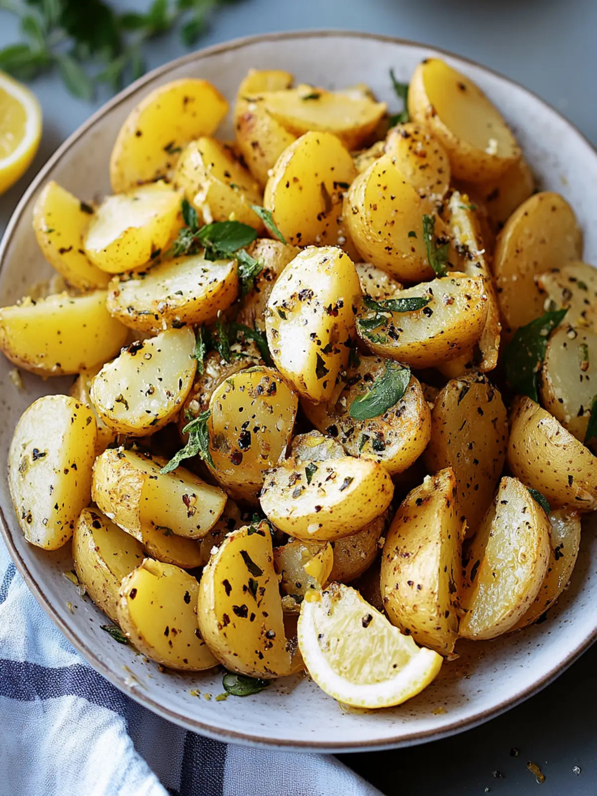 Greek-Style Lemon Potatoes: Garlic-Oregano Bliss Awaits 2 Greek-Style Lemon Potatoes with Garlic and Oregano