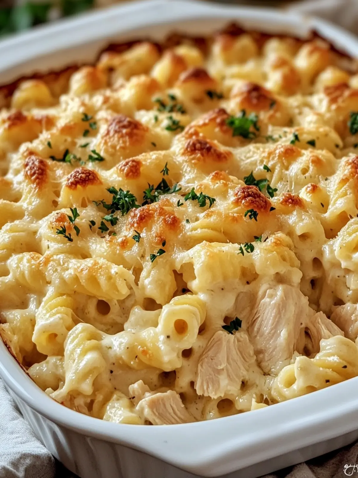 Creamy Baked Chicken Alfredo Rotini Casserole for Family Fun 4 Baked Chicken Alfredo Rotini Casserole