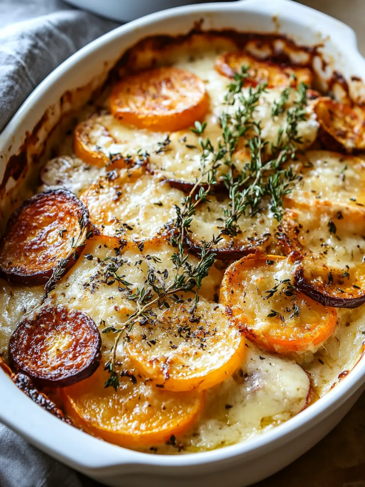 Delicious Cheesy Root Vegetable Gratin: Creamy Comfort Awaits 3 Cheesy Root Vegetable Gratin