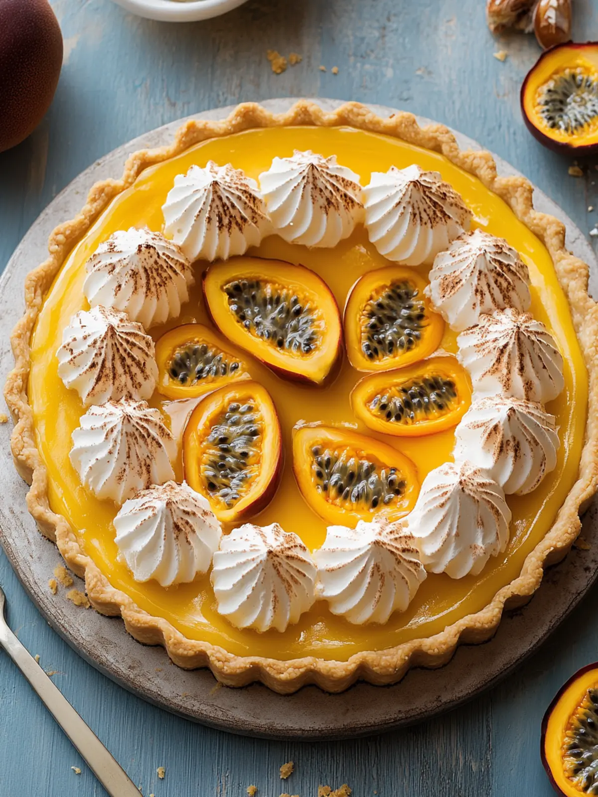 Dreamy Passionfruit Tart with Toasted Meringue Perfection 3 Passionfruit Tart with Toasted Meringue