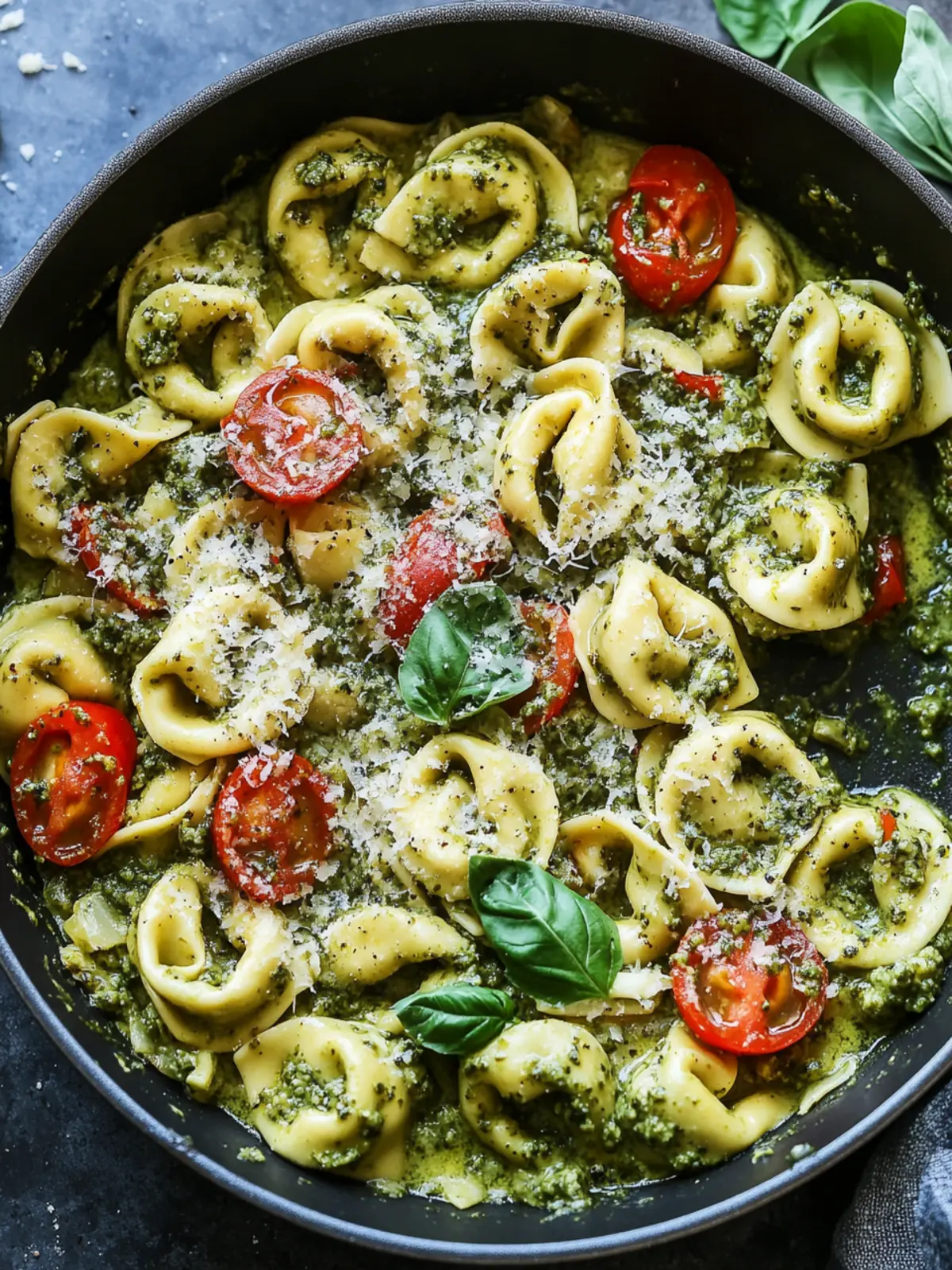 Creamy Pesto Tortellini Skillet Ready in 30 Minutes 3 Creamy Pesto Tortellini Skillet