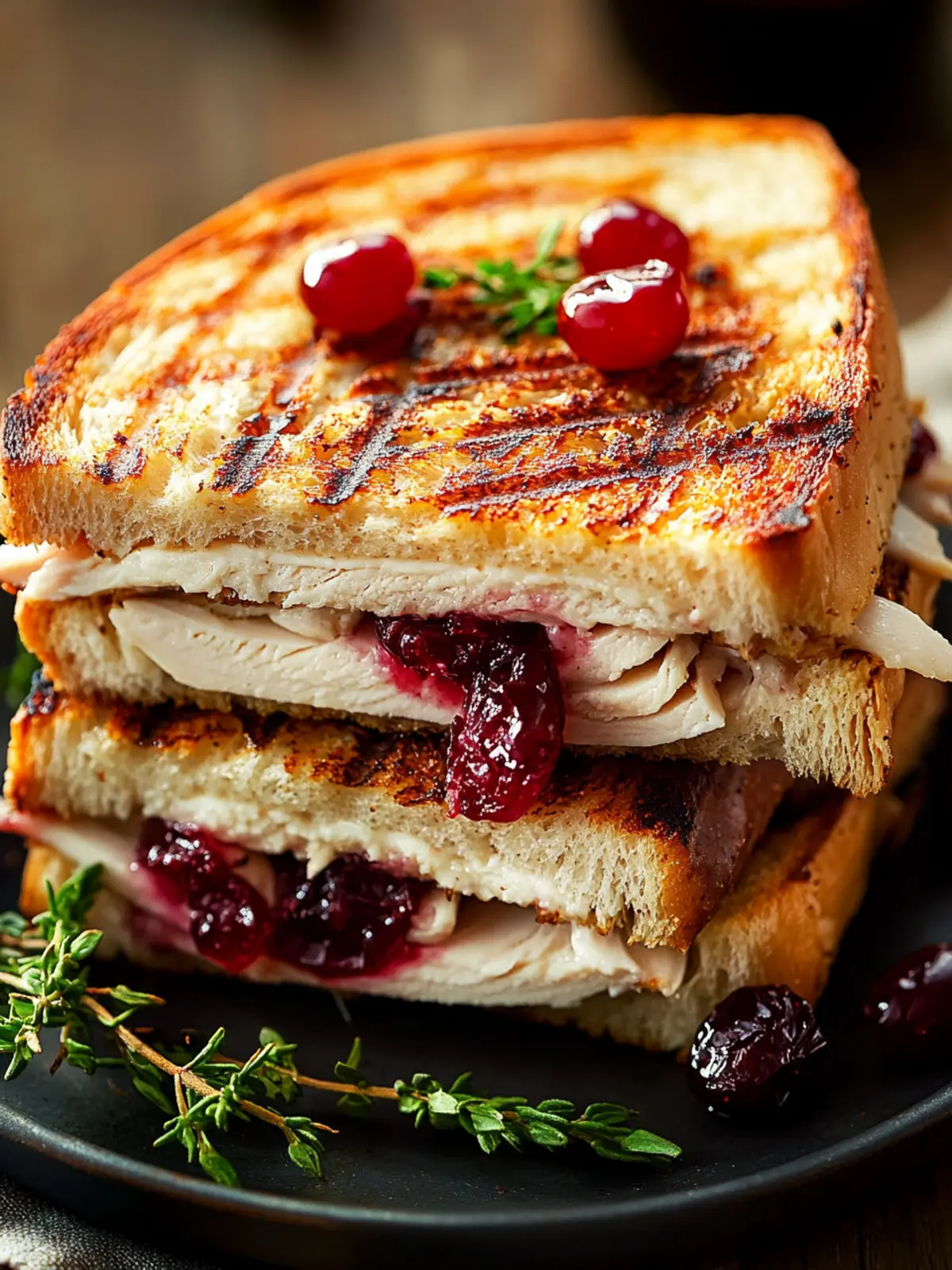 Savory Turkey Cranberry Grilled Sandwiches in 20 Minutes 4 Turkey Cranberry Grilled Sandwiches