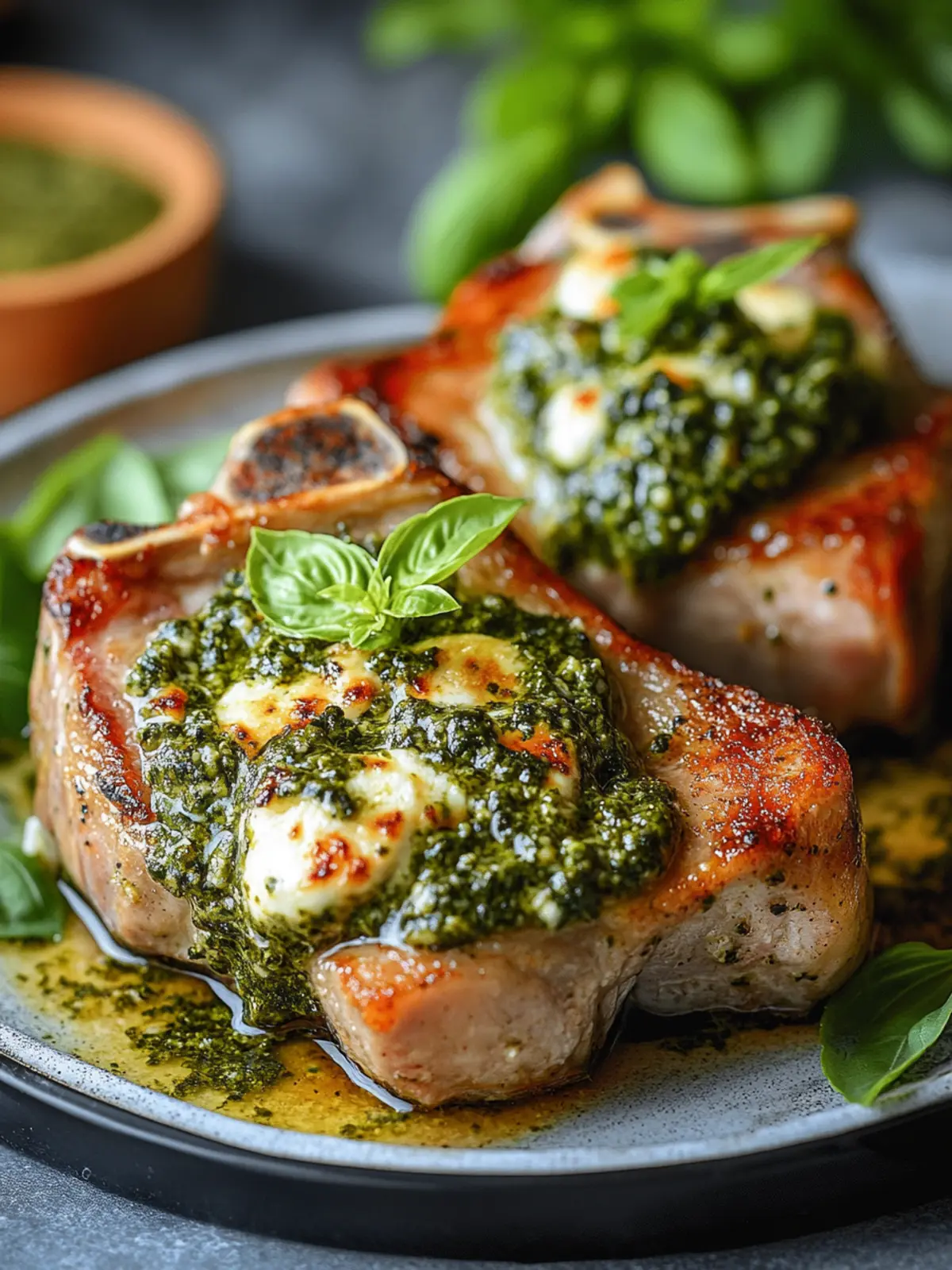 Savory Pesto Mozzarella Stuffed Pork Chops for Easy Dinners 2 Pesto Mozzarella Stuffed Pork Chops
