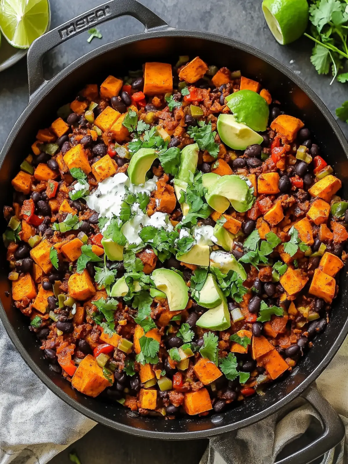 Black Bean Sweet Potato Taco Skillet: Flavor in 30 Minutes! 3 Black Bean Sweet Potato Taco Skillet