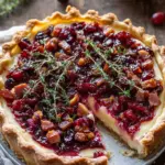 Savory Cranberry Brie Tart with Beef Pancetta & Thyme Bliss 10 Cranberry Brie Tart With Beef Pancetta & Thyme