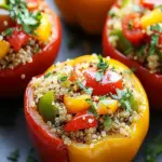 Mediterranean Quinoa Stuffed Peppers for a Vibrant Meal 41 Mediterranean Quinoa Stuffed Peppers