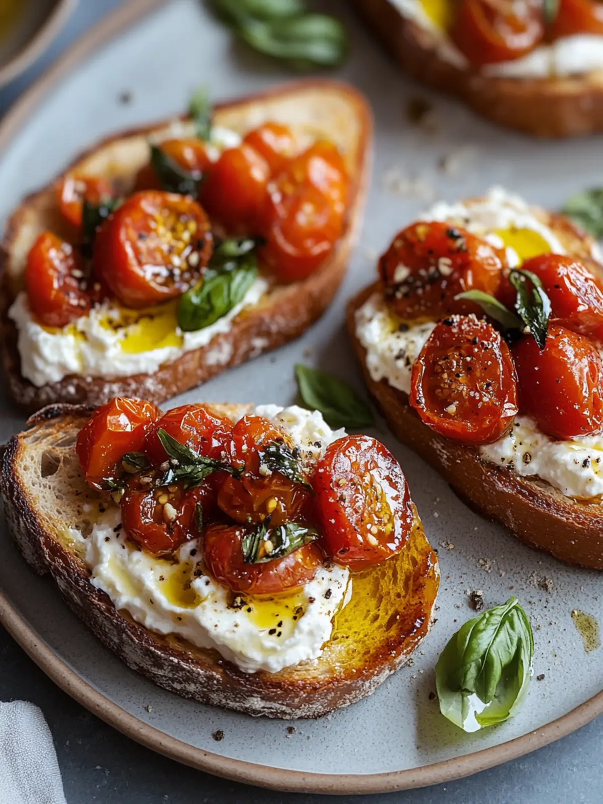 Whipped Ricotta Toast with Roasted Tomatoes & Chili Oil Bliss 3 Whipped Ricotta Toast with Roasted Tomatoes & Chili Oil Recipe
