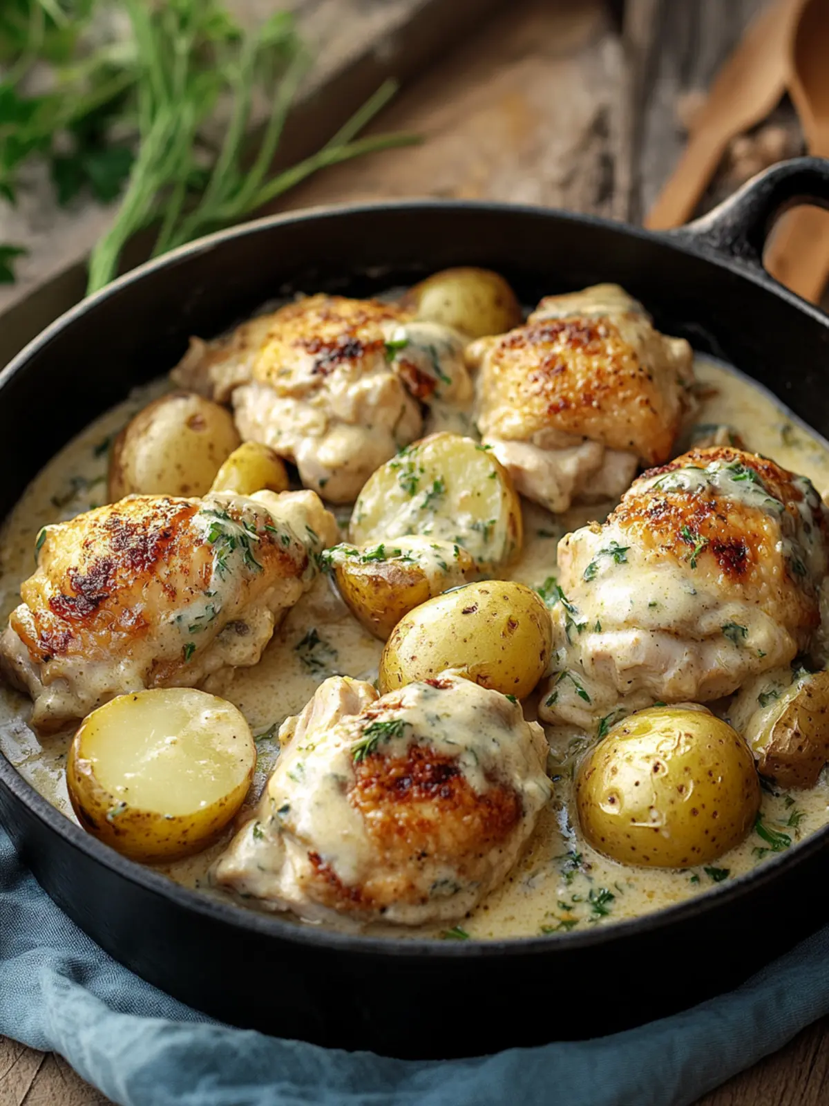 Dutch Oven Creamy Ranch Chicken & Potatoes for Cozy Nights 2 Dutch Oven Creamy Ranch Chicken & Potatoes