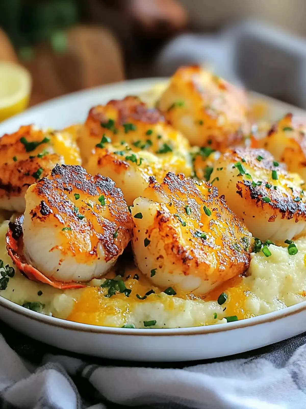 Garlic Butter Lobster Bites with Saffron Mash for Ultimate Indulgence 4 Garlic Butter Lobster Bites with Saffron Mash