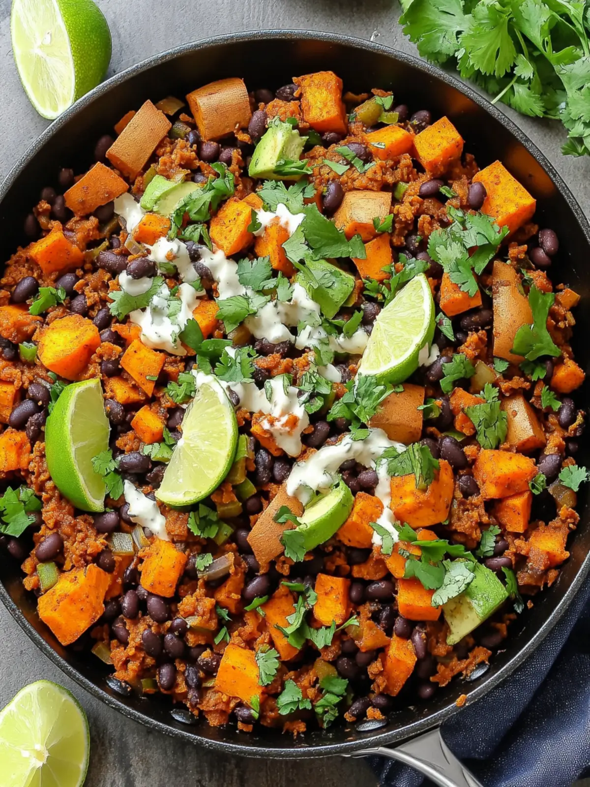 Black Bean Sweet Potato Taco Skillet: Flavor in 30 Minutes! 4 Black Bean Sweet Potato Taco Skillet