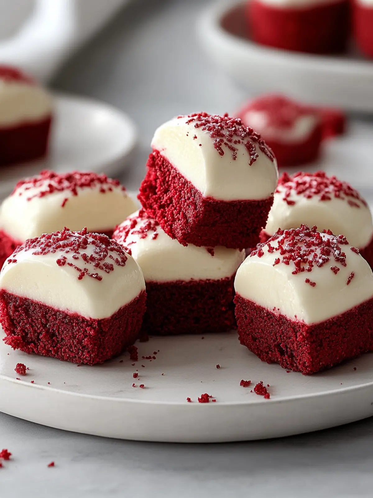 Delightful Red Velvet Cheesecake Bites for Sweet Moments 2 Red Velvet Cheesecake Bites