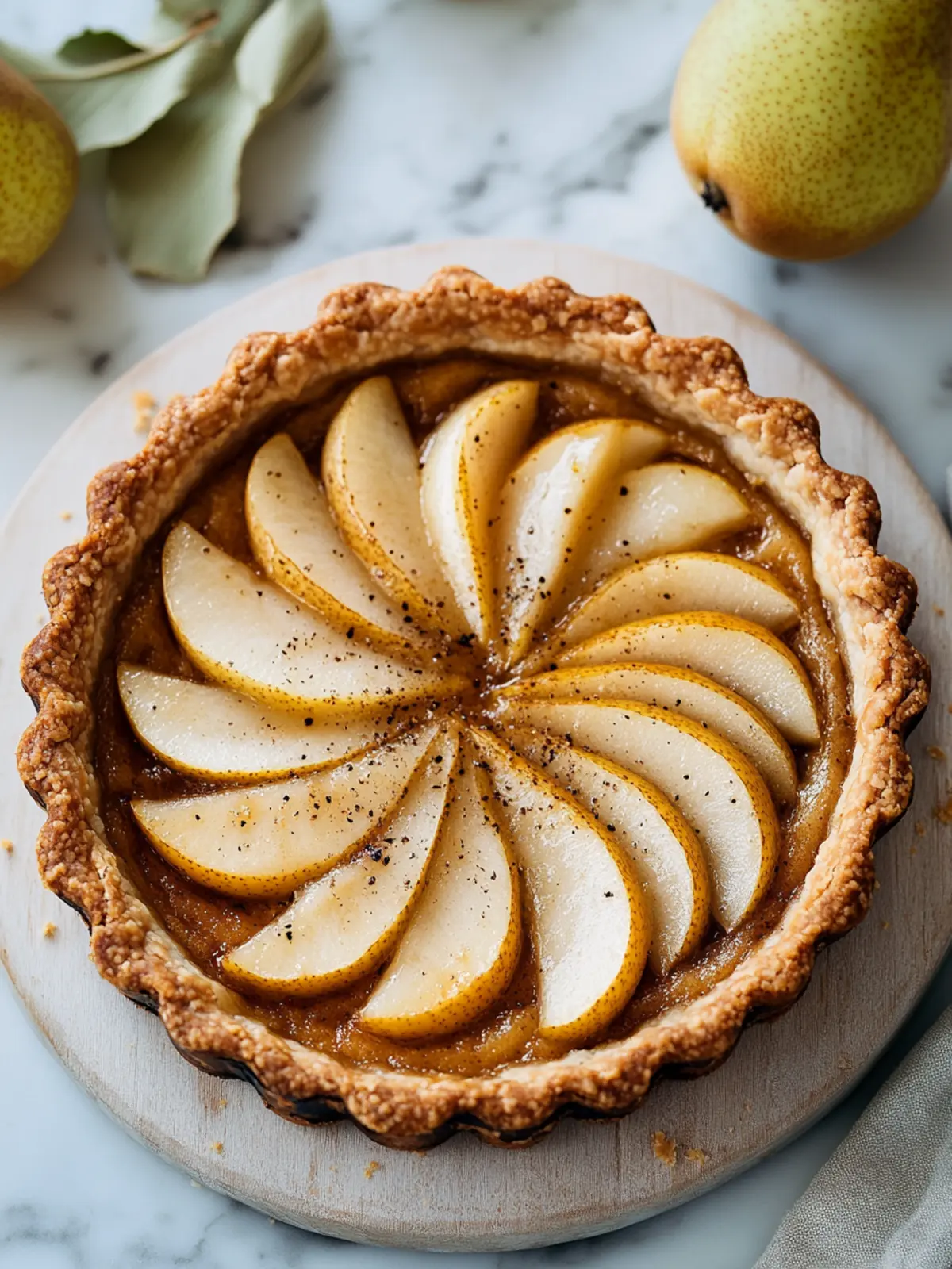 Indulge in Brown Butter Pear Tart: A Cozy, Nutty Delight 2 Brown Butter Pear Tart