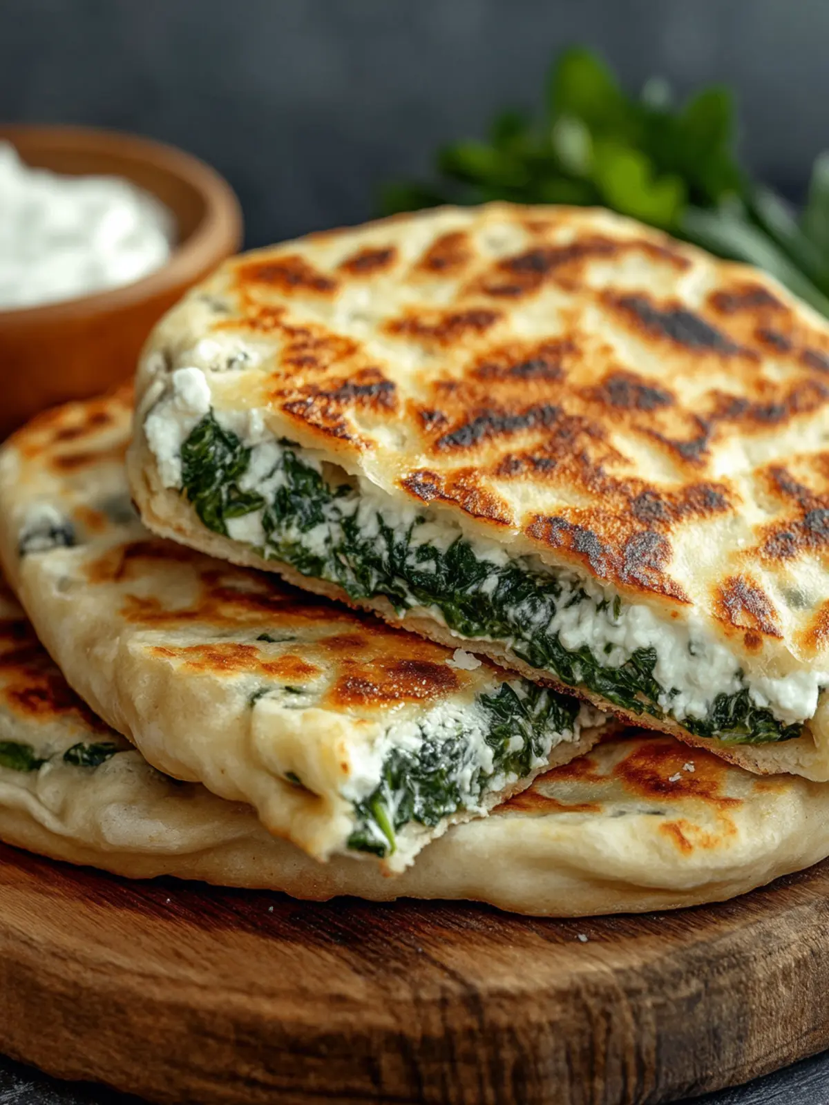 Cheesy Spinach Stuffed Flatbreads That Will Wow Your Taste Buds 4 Cheesy Spinach Stuffed Flatbreads